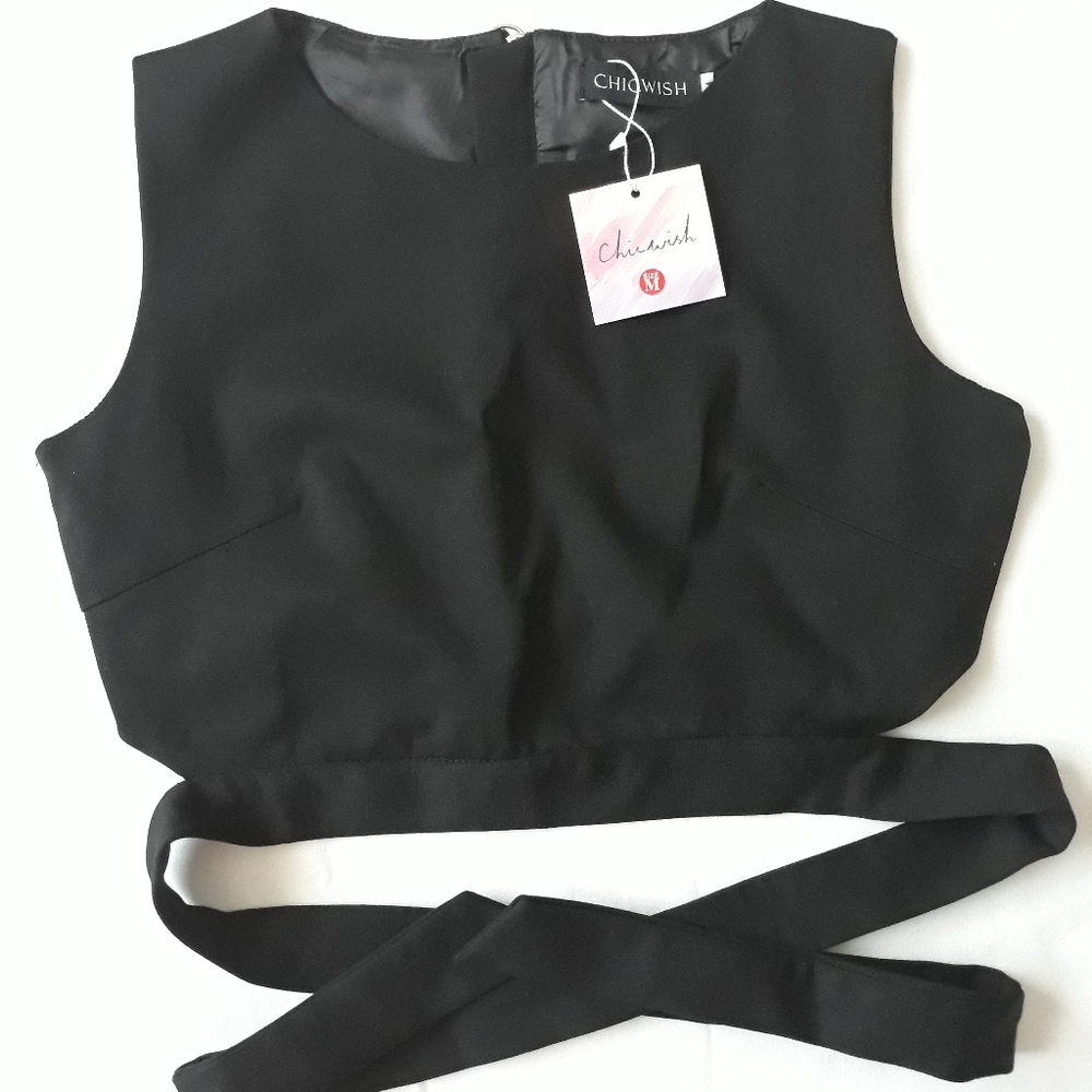 Chichwish Crop Top, Black, size M